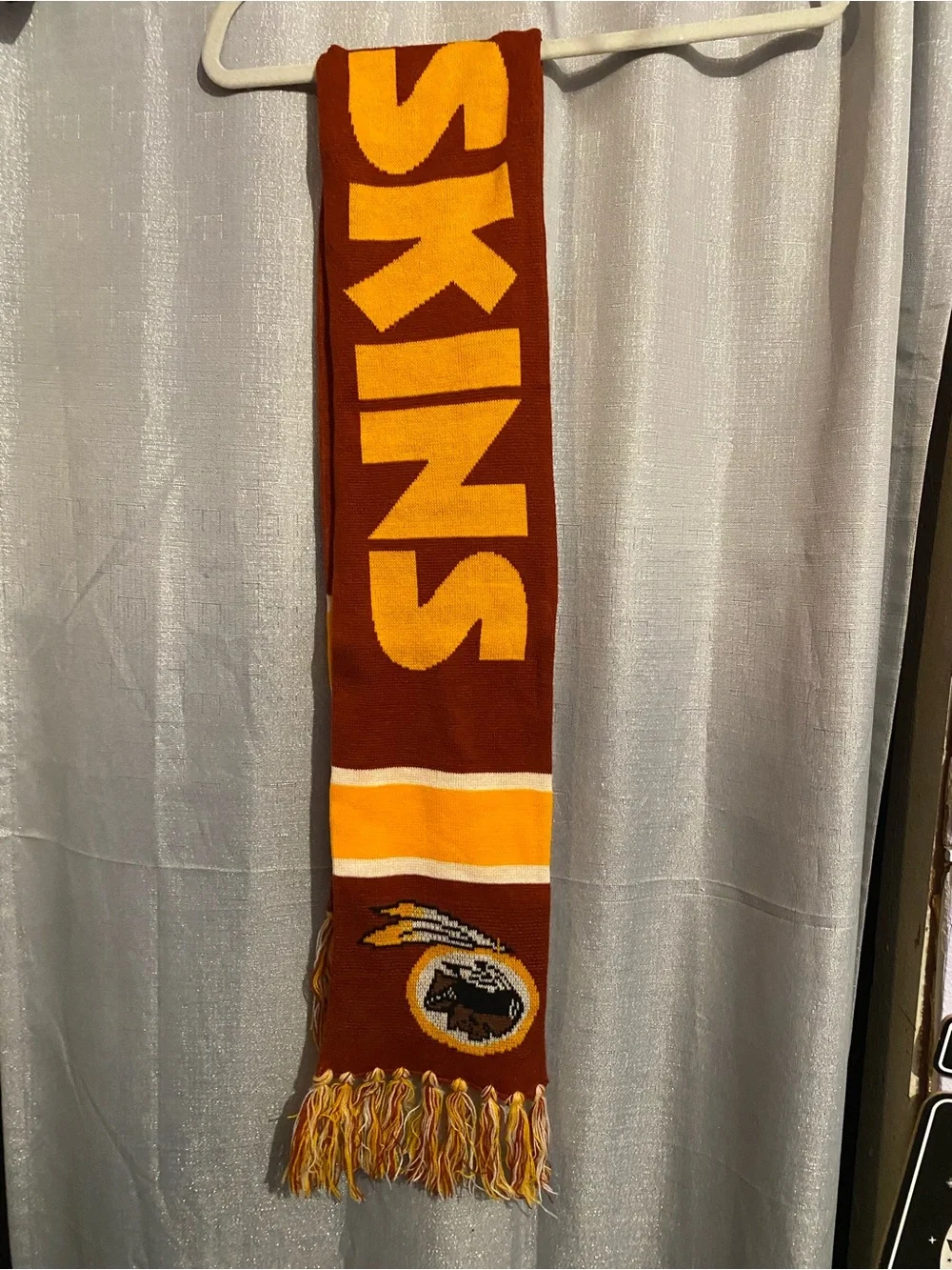 NFL Knit Team Scarf in Rust, Gold, White